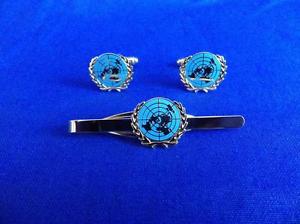 【送料無料】メンズアクセサリ― カフリンクスネクタイグリップクリップセットunited nations  b  cuff links and tie grip  clip gift set