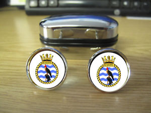【送料無料】メンズアクセサリ&mdash;　シーホークカフスボタンイメージインターネットhms seahawk cufflinks image blurred to prevent internet theft｜hokushin 13,476円