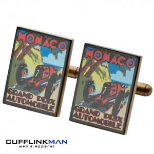 【送料無料】メンズアクセサリ&mdash;　ビンテージモナコレースカフリンクスvintage monaco race cufflinks｜hokushin