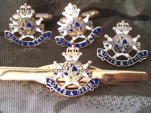 【送料無料】メンズアクセサリ&mdash;　ダービーカフスボタンバッジネクタイクリップセットnotts and derby cufflinks, badge, tie clip gift set｜hokushin