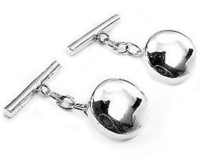 【送料無料】メンズアクセサリ— スターリングシルバーディスクチェーンバーカフリンクスclassic sterling silver round disc chain and bar cufflinks|hokushin