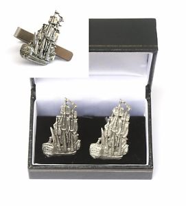 【送料無料】メンズアクセサリ&mdash;　ガレオンカフスボタンタイクリップバースライドセットgalleon cufflinks amp; tie clip bar slide set ship gift｜hokushin