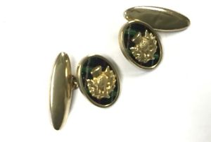 【送料無料】メンズアクセサリ—ビンテージゴールドスコットランドタータンチェックシスルカフスボタンボックスvintagegoldgiltmetalscottishtartanthistlecufflinksgiftboxed
