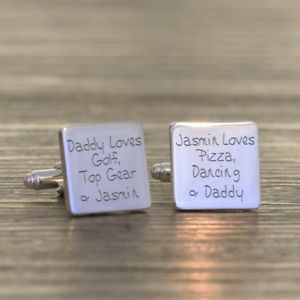 【送料無料】メンズアクセサリ― カフスボタンパーソナライズカフリンクスhis favourite things cufflinks  personalised cufflinks