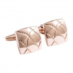 【送料無料】メンズアクセサリ&mdash;　ローズゴールドクッションカフリンクスrose gold cushion cufflinks｜hokushin
