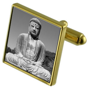 【送料無料】メンズアクセサリ&mdash;　カフスボタンクリスタルタイクリップセットgreat budha goldtone cufflinks crystal tie clip gift set｜hokushin