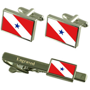 【送料無料】メンズアクセサリ―　フラグカフスボタンタイクリップマッチングボックスpar flag cufflinks engraved tie clip matching box set