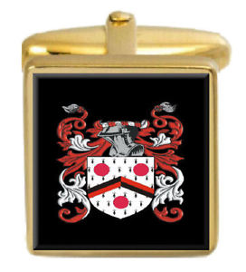 【送料無料】メンズアクセサリ―　スコットランドカフスボタンボックスコートarneil scotland family crest surname coat of arms gold cufflinks engraved box