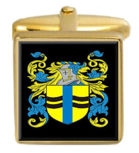 【送料無料】メンズアクセサリ―　アイルランドカフスボタンボックスコートmccleary ireland family crest surname coat of arms gold cufflinks engraved box