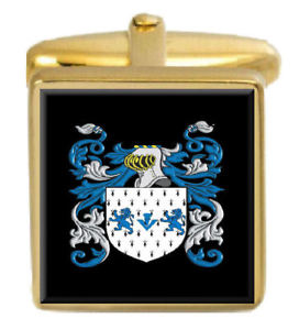 【送料無料】メンズアクセサリ―　イギリスカフスボタンボックスコートcapsal england family crest surname coat of arms gold cufflinks engraved box 17,005円