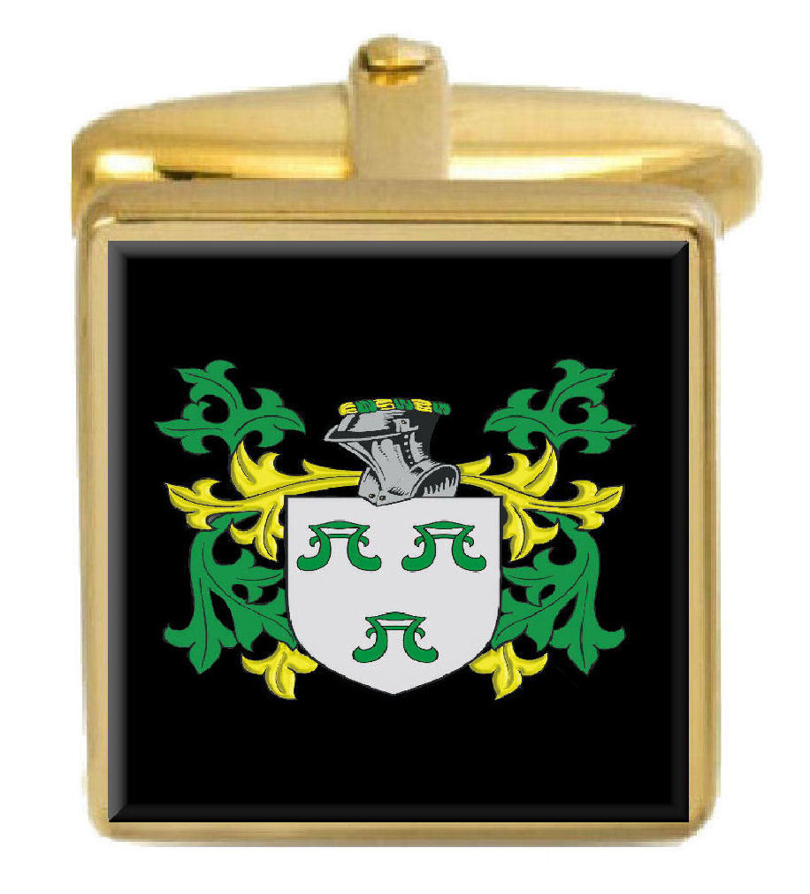 【送料無料】メンズアクセサリ&mdash;　イギリスカフスボタンボックスコートfenlon england family crest surname coat of arms gold cufflinks engraved box｜hokushin