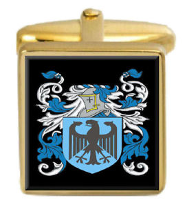 【送料無料】メンズアクセサリ― アイルランドカフスボタンボックスコートobrennan ireland family crest surname coat of arms gold cufflinks engraved box