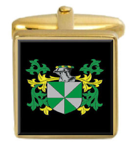 【送料無料】メンズアクセサリ&mdash;　イギリスカフスボタンボックスコートbuskie england family crest surname coat of arms gold cufflinks engraved box｜hokushin