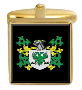 ファッション通販 メンズアクセサリ カフスボタンボックスコートllowarch Wales Family Crest Surname Coat Of Arms Gold Cufflinks Engraved Box 内祝い Www Bronze Qa