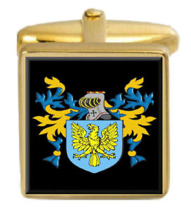 【送料無料】メンズアクセサリ―　アイルランドカフスボタンボックスコートharrity ireland family crest surname coat of arms gold cufflinks engraved box