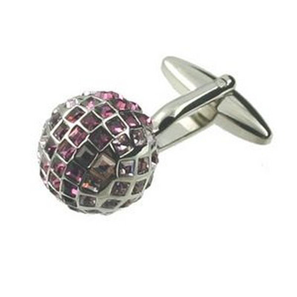 【送料無料】メンズアクセサリ―　ピンククリスタルボックスカフリンクカフリンクスcuff links cufflinks for men draco pink bling crystal engraved personalised box