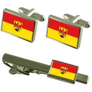 【送料無料】メンズアクセサリ― ブルゲンラントカフスボタンタイクリップマッチングボックスセットburgenland flag cufflinks tie clip matching box gift set