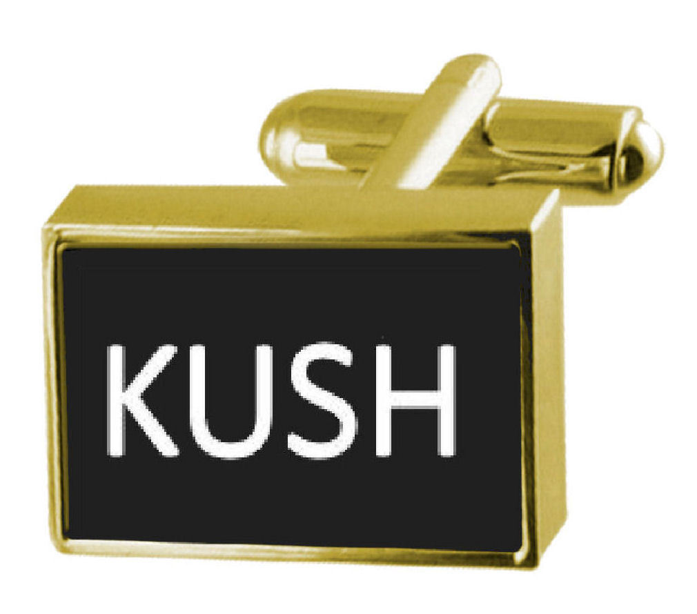 【送料無料】メンズアクセサリ―　カフリンクスマネークリップクシュengraved money clip with cufflinks name kush