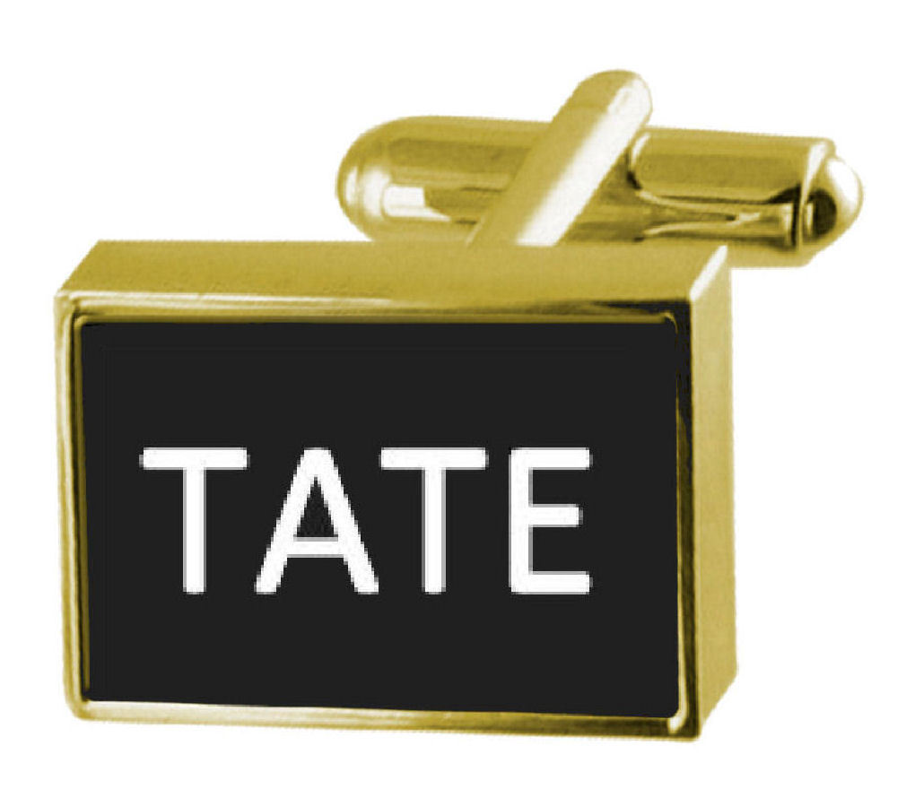 【送料無料】メンズアクセサリ―　カフリンクスマネークリップテートengraved money clip with cufflinks name tate