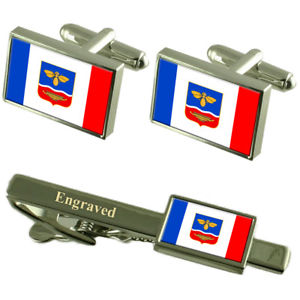 【送料無料】メンズアクセサリ―　シンフェローポリウクライナカフスボタンタイクリップセットsimferopol city ukraine flag cufflinks engraved tie clip set