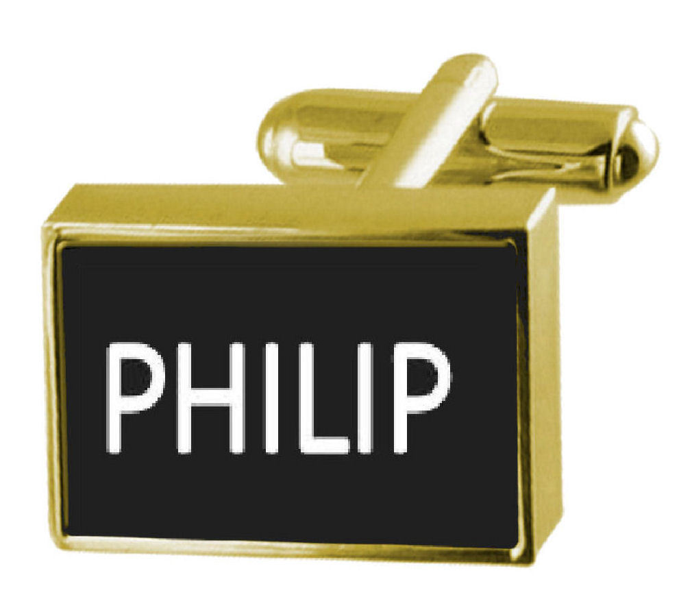 【送料無料】メンズアクセサリ―　カフリンクスマネークリップフィリップengraved money clip with cufflinks name philip