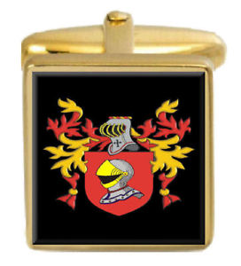 【貨物輸送無料】メンズ付属物― figesカフスリンクボックスセットfiges england family crest coat of arms heraldry cufflinks box set engraved