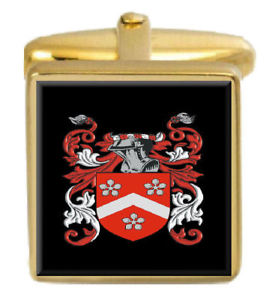 【貨物輸送無料】メンズ付属物― カフスリンクボックスセットlusted england family crest coat of arms heraldry cufflinks box set engraved