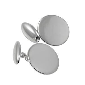 【貨物輸送無料】メンズ付属物― スターリングシルバーラウンドチェーンリンクカフリンクス925 sterling silver round chain link cufflinks