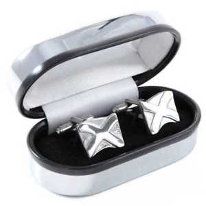 【貨物輸送無料】メンズ佩び物― 信号旗スコットランドカフスリンクsaltire flag cufflinks square shaped hand crafted インチ scotland