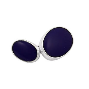 【貨物輸送無料】メンズ付属物― ラピスカフリンクスsterling silver lapis doublesided cufflinks