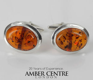 【貨物輸送無料】メンズ佩び物― イタリアクラシックシルバーカフスボタンバルト￥italian made classic 925 silver cufflinks genuine baltic amber cf020 rrp115