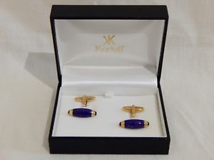 【貨物輸送無料】メンズ佩び物― パリアンバサダーカフスボタンｋｇｐパープルラッカーkorl paris  ambassador cufflinks  18k 一般医 amp; purple lacquer