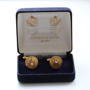 【送料無料】メンズアクセサリ―　ロンドンソリッドシルバーウェンブリースタジアムカフリンクスfirmin amp; sons london solid silver hallmarked 925 wembley stadium cufflinks