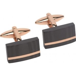 【貨物輸送無料】メンズ佩び物― ローズゴールドカフリンクスrose gold and carbon cufflinks