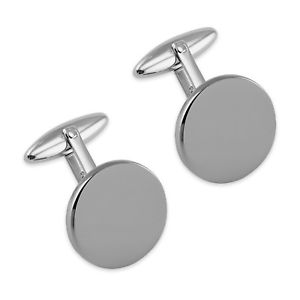 【貨物輸送無料】メンズ佩び物― スターリングシルバープレーンラウンドカフリンクス  sterling silver  plain round cufflinks  boxed