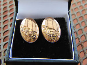 【送料無料】メンズアクセサリ―　ローズゴールドメンズカフリンクスfine 9ct rose gold mens cufflinks