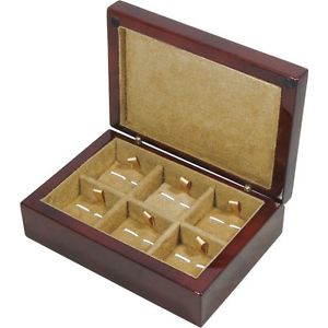 【送料無料】メンズアクセサリ―　バールウッドストレージボックスオンcamphor burl wood 6 cufflink storage box by hillwood