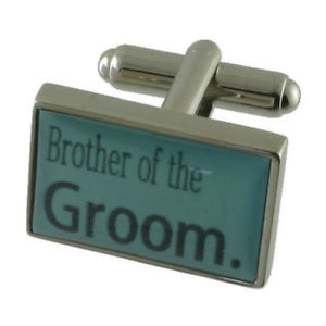 【送料無料】メンズアクセサリ―　カフスボタンボックスbrother groom blue wedding cufflinks gift boxed