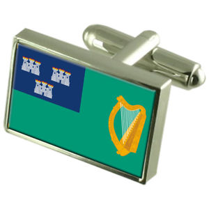 【送料無料】メンズアクセサリ―　ダブリンアイルランドスターリングシルバーフラグカフスボタンボックスdublin city ireland sterling silver flag cufflinks engraved box