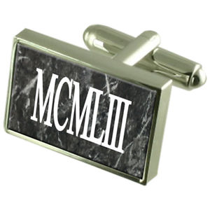 【送料無料】メンズアクセサリ―　スターリングシルバーローマカフリンクス1953 sterling silver birthday year number age roman numeral cufflinks
