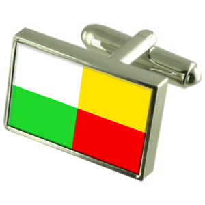 【送料無料】メンズアクセサリ&mdash;　プルゼニチェコスターリングシルバーフラグカフスボタンボックスplzen city czech republic sterling silver flag cufflinks engraved box｜hokushin