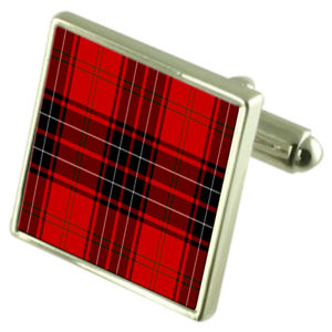 【送料無料】メンズアクセサリ―　タータンチェックスターリングシルバーカフリンクスtartan clan wemyss sterling silver cufflinks
