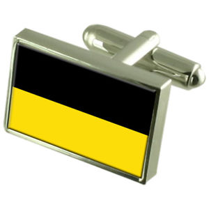 【送料無料】メンズアクセサリ―　オステンドベルギースターリングフラグカフスリンクostend city belgium sterling silver flag cufflinks engraved box