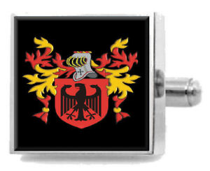 【送料無料】メンズアクセサリ―　イギリスカフスボタンボックスdransfield england heraldry crest sterling silver cufflinks engraved box