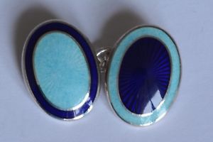 【送料無料】メンズアクセサリ―　オパールエナメルカフリンクスaspinal navy and opal enamel cufflinks