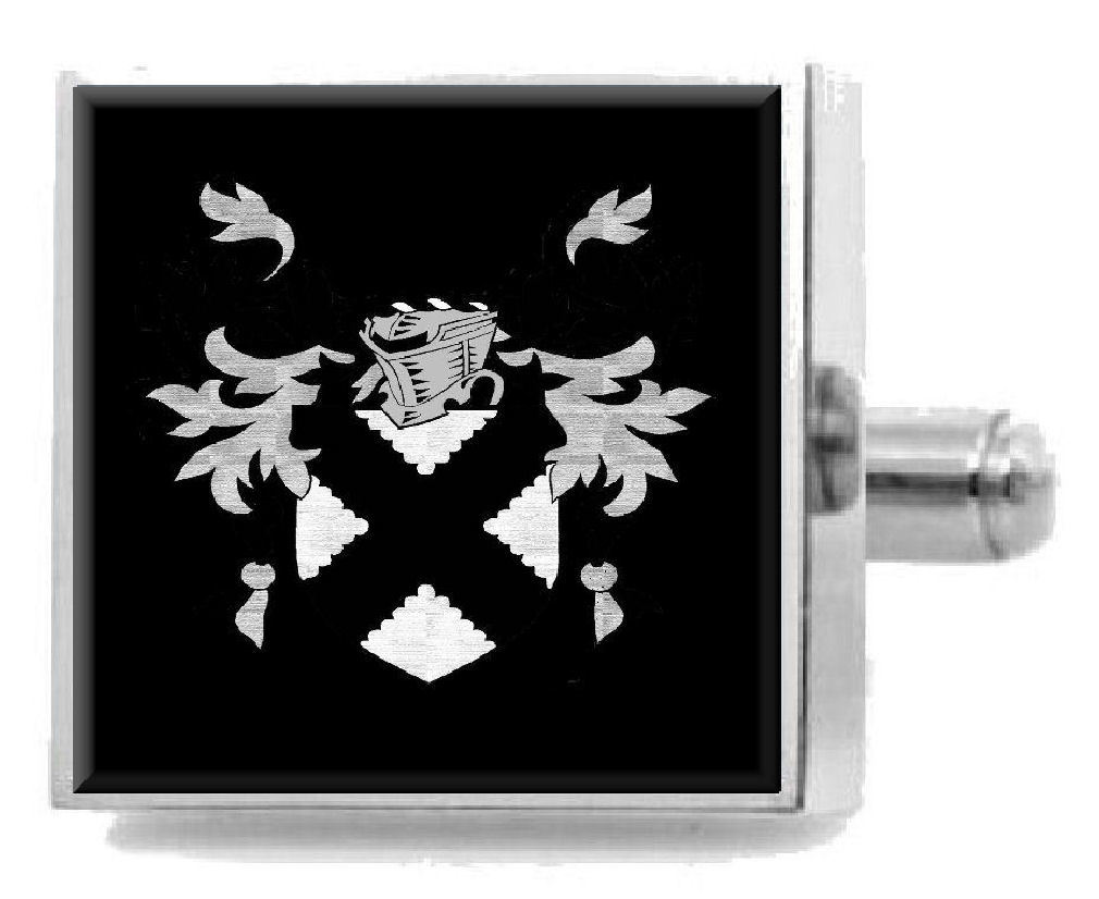 【送料無料】メンズアクセサリ―　スコットランドカフスボタンボックスcolquhoun scotland heraldry crest sterling silver cufflinks engraved box