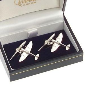 【送料無料】メンズアクセサリ―　ソリッドスターリングシルバーカフリンクスspitfire solid sterling silver cufflinks