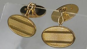 【貨物輸送無料】メンズ佩び物― ソリッドゴールドカフリンクス9コンピュータ断層撮影法 solid gold cufflinks