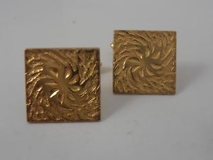 【送料無料】メンズアクセサリ―　ヴィンテージイエローゴールドスクエアカフリンクスカフリンクスvintage 9ct yellow gold square cuff links hallmarked cufflinks 44,988円
