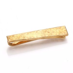 【貨物輸送無料】メンズ付属品― ビンテージタイバーｋイエローゴールドマットメンズvintage tie 赤ちょうちん 14k yellow gold rectangle matte mens